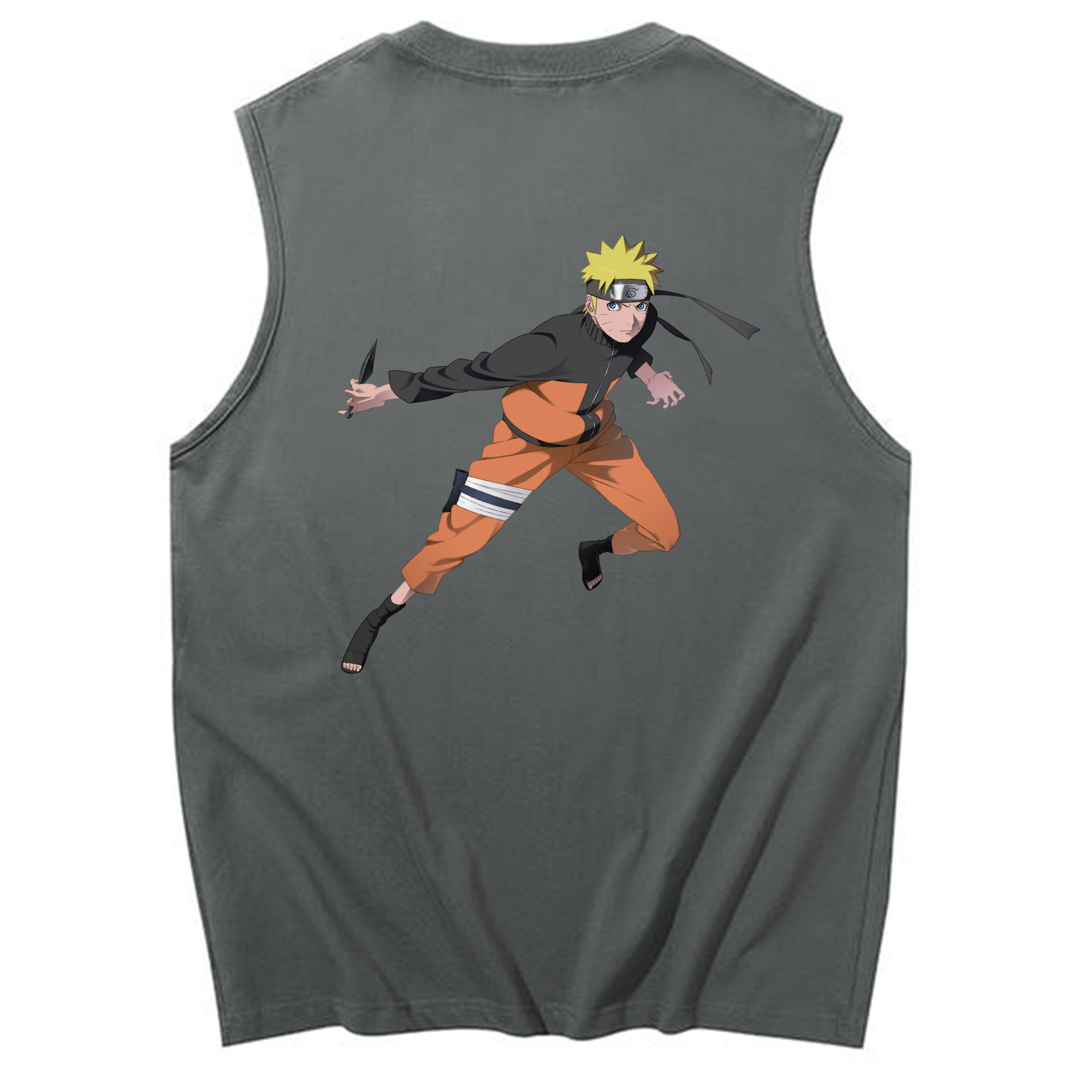 （画像用） NARUTO -ナルト- うずまき ナルト Uzumaki Naruto コットン100％タンクトップ（背面プリント）